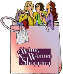 wine women shopping logo