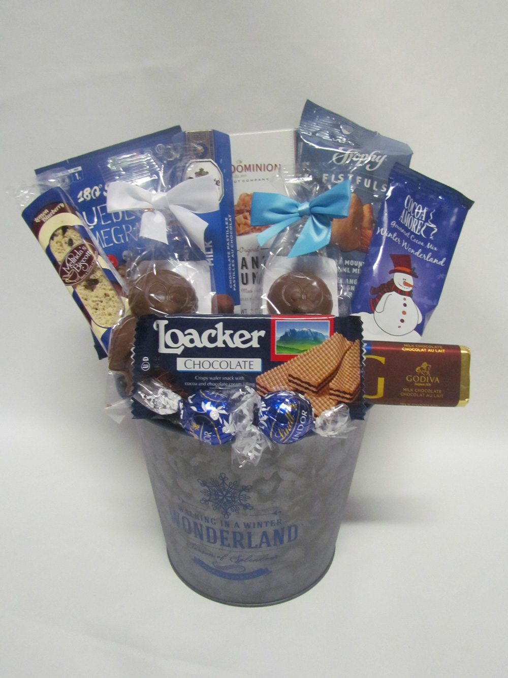 Blue-Christmas Gift Basket
